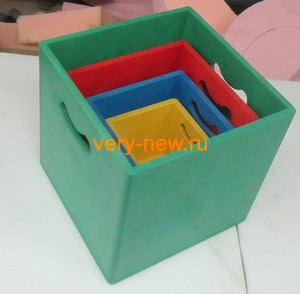 Кубы разновысокие лдсп (по принципу матрешки) комплект из 4х штук